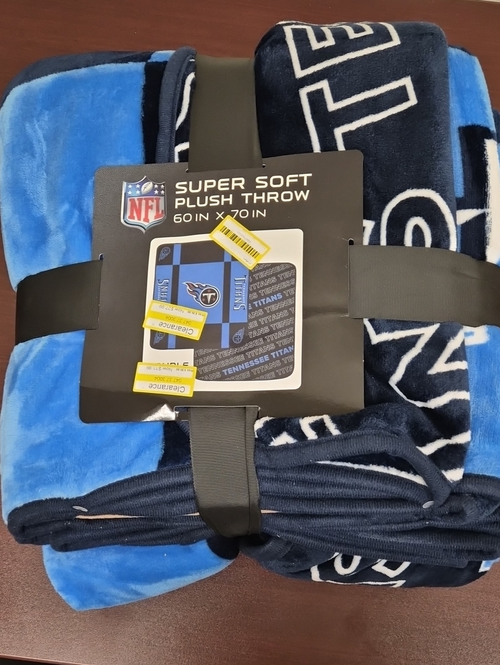 NFL Tennessee Titans Plush Throw - Light Blue & Navy